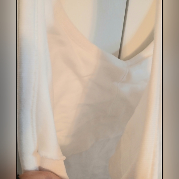 Yogalicious Racer Back White Tank Top white Workout Yoga Large snug fit - Picture 4 of 5